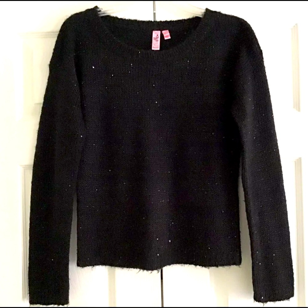 Black Sequins Sweater Large